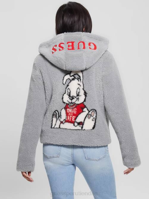 GUESS chaqueta de margarita mujer 0P8X1909 gris divino vestir