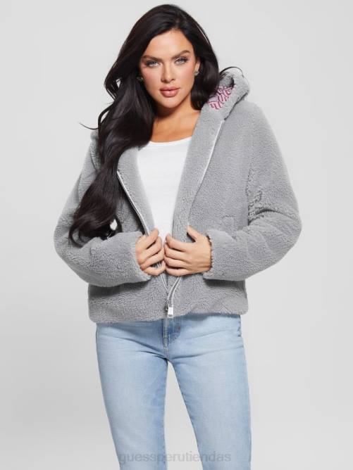 GUESS chaqueta de margarita mujer 0P8X1909 gris divino vestir