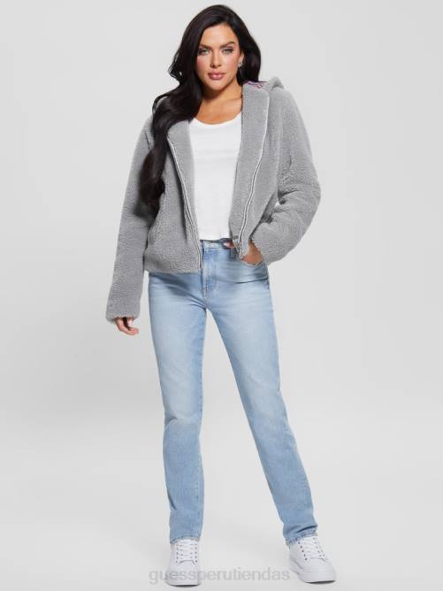 GUESS chaqueta de margarita mujer 0P8X1909 gris divino vestir