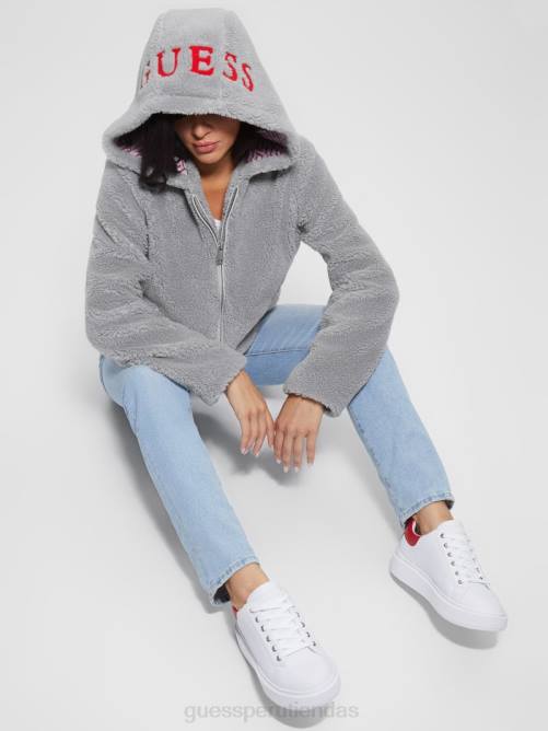 GUESS chaqueta de margarita mujer 0P8X1909 gris divino vestir
