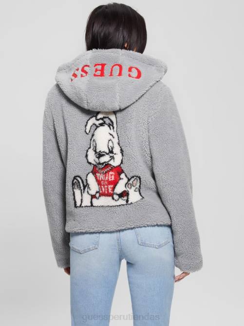 GUESS chaqueta de margarita mujer 0P8X1909 gris divino vestir