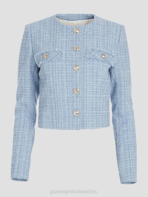 GUESS chaqueta de tweed brillante alara mujer 0P8X1924 cielo anochecer multi vestir