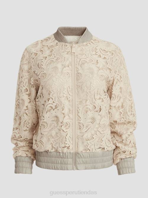 GUESS chaqueta de vuelo de encaje aisha mujer 0P8X1731 piedra apagada multi vestir