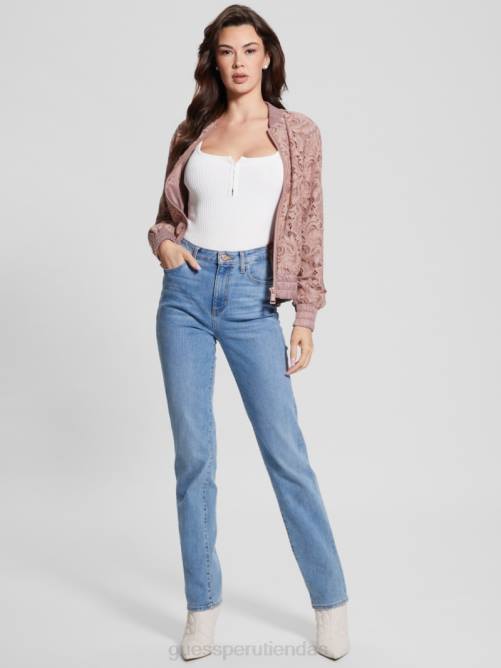 GUESS chaqueta de vuelo de encaje aisha mujer 0P8X1750 calma rosa multi vestir