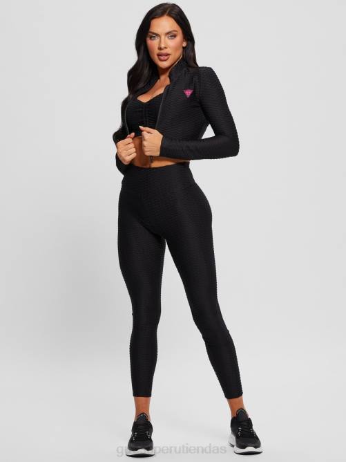 GUESS chaqueta eco delma active con cremallera mujer 0P8X1761 negro vestir