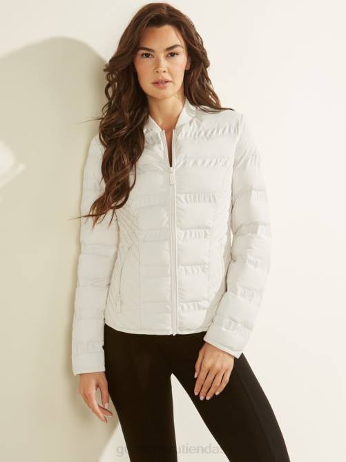 GUESS chaqueta eco nueva vera mujer 0P8X1893 blanco crema vestir