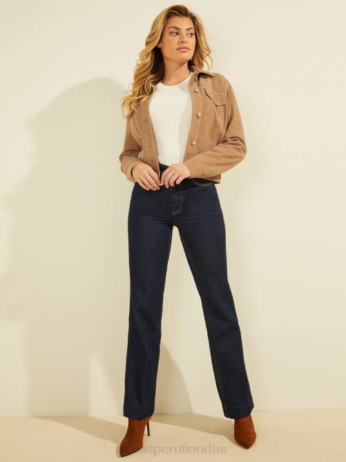 GUESS chaqueta estilo camionero de ante rita mujer 0P8X1060 arcilla de verano vestir