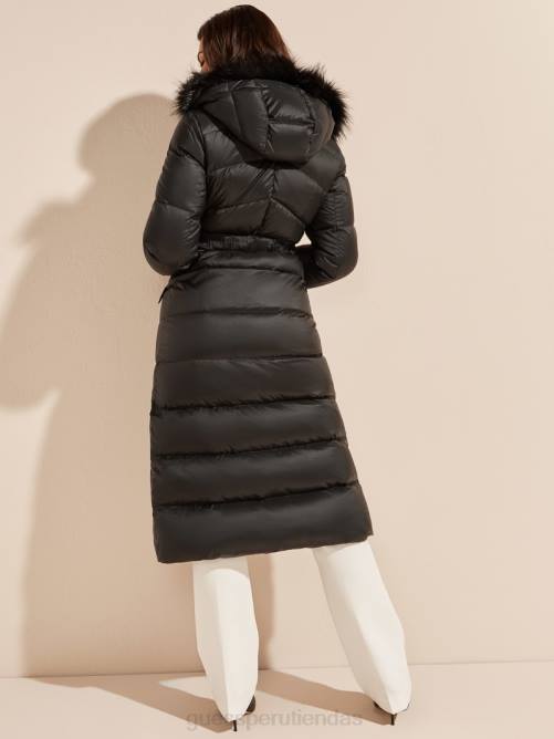GUESS chaqueta larga de plumas elin mujer 0P8X1826 negro vestir