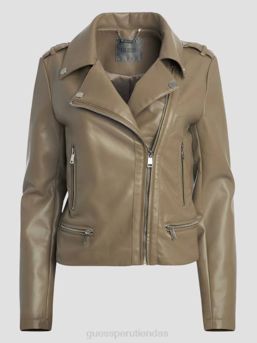 GUESS chaqueta monica de piel sintética mujer 0P8X1735 desierto cálido vestir