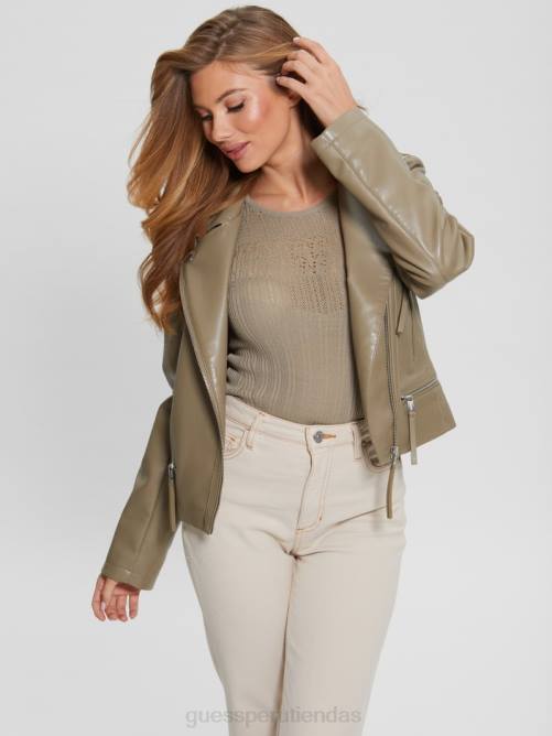 GUESS chaqueta monica de piel sintética mujer 0P8X1735 desierto cálido vestir
