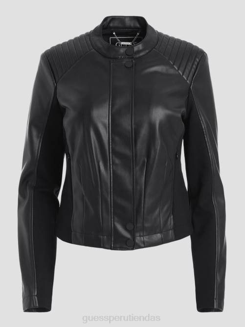 GUESS chaqueta moto fiammetta mujer 0P8X1756 negro vestir
