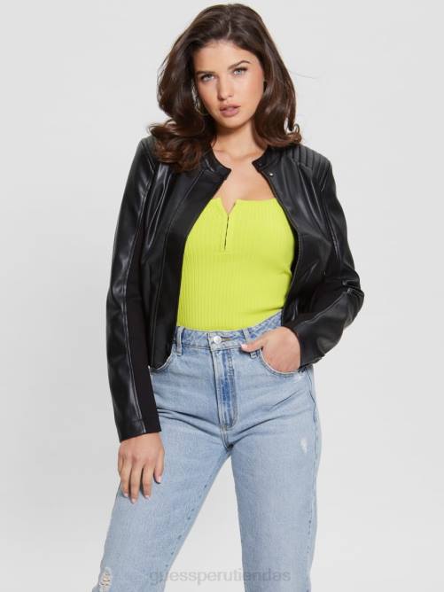 GUESS chaqueta moto fiammetta mujer 0P8X1756 negro vestir