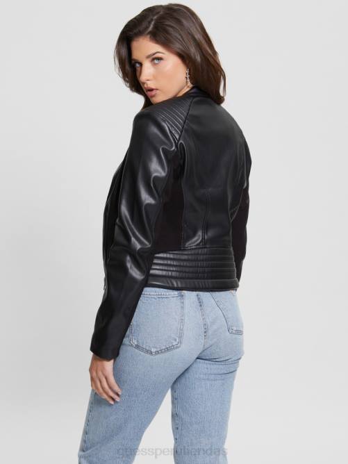 GUESS chaqueta moto fiammetta mujer 0P8X1756 negro vestir