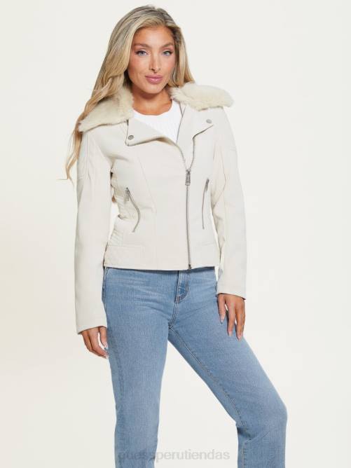 GUESS chaqueta moto olivia mujer 0P8X1899 madreperla vestir
