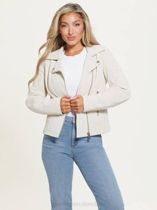 GUESS chaqueta moto olivia mujer 0P8X1899 madreperla vestir
