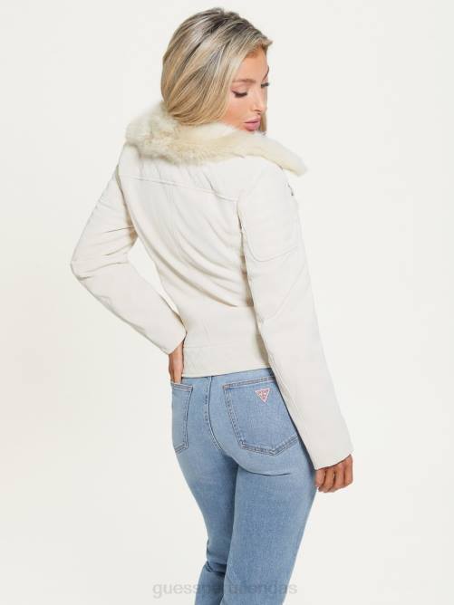 GUESS chaqueta moto olivia mujer 0P8X1899 madreperla vestir