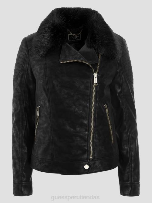 GUESS chaqueta moto olivia mujer 0P8X1982 negro vestir