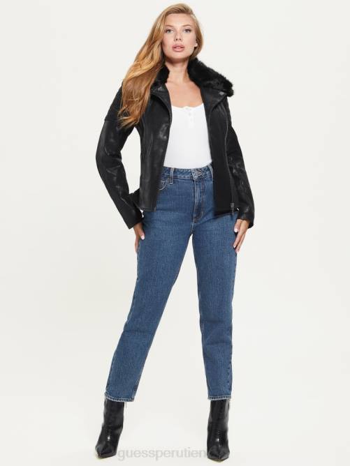 GUESS chaqueta moto olivia mujer 0P8X1982 negro vestir