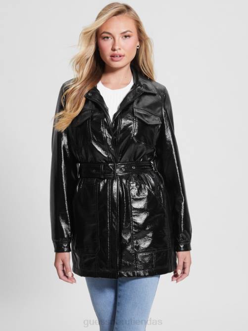 GUESS chaqueta pax de piel sintética mujer 0P8X1905 negro vestir