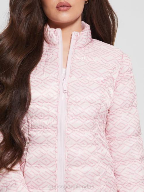 GUESS chaqueta reversible eco janis mujer 0P8X1984 rosa discreto vestir