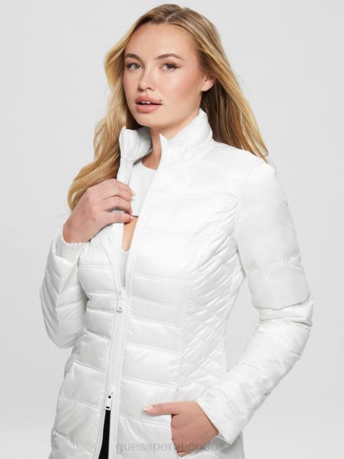 GUESS chaqueta reversible eco joy mujer 0P8X1972 blanco puro vestir