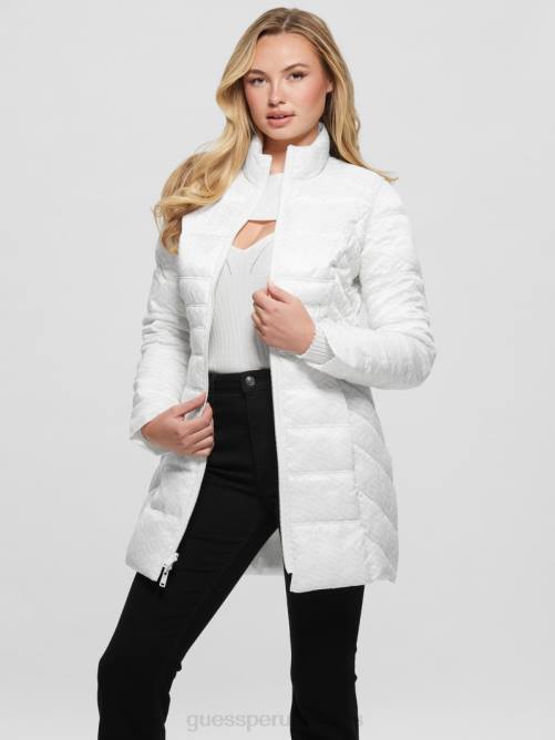 GUESS chaqueta reversible eco joy mujer 0P8X1972 blanco puro vestir