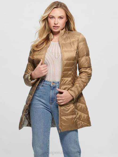 GUESS chaqueta reversible eco joy mujer 0P8X1992 arena mojada vestir