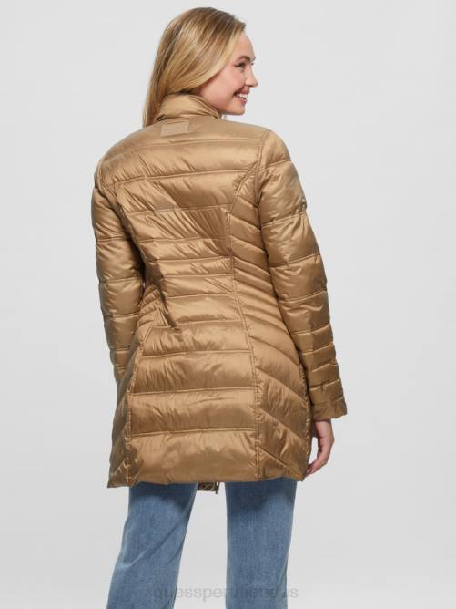 GUESS chaqueta reversible eco joy mujer 0P8X1992 arena mojada vestir