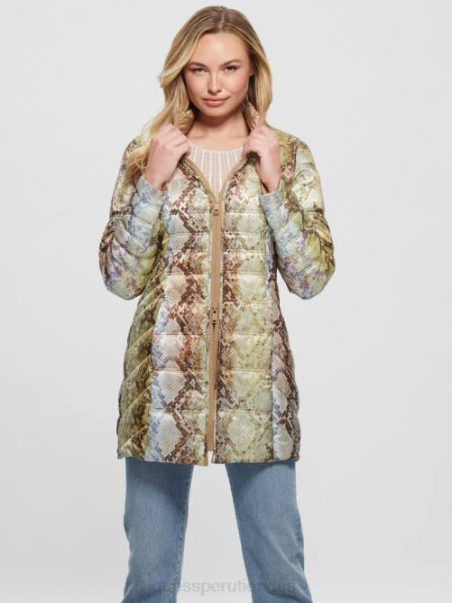 GUESS chaqueta reversible eco joy mujer 0P8X1992 arena mojada vestir