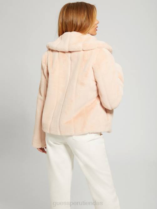 GUESS chaqueta sophy de piel sintética mujer 0P8X1870 almendra suave vestir