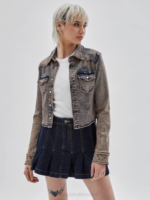 GUESS chaqueta vaquera original del oeste mujer 0P8X1843 ir lavado ácido rosa vestir