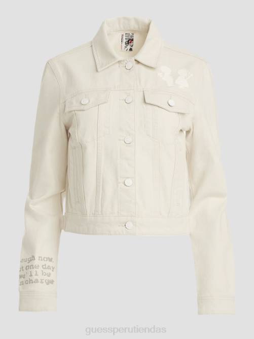 GUESS chaqueta vaquera stevie mujer 0P8X180 tinte (amarillo) vestir