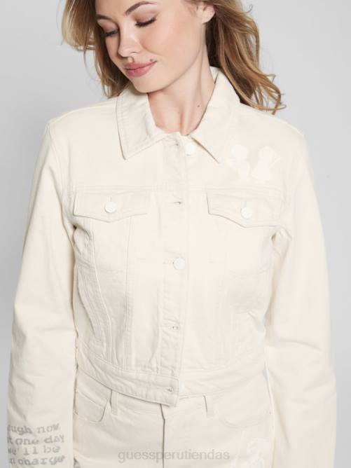 GUESS chaqueta vaquera stevie mujer 0P8X180 tinte (amarillo) vestir