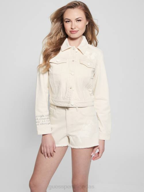 GUESS chaqueta vaquera stevie mujer 0P8X180 tinte (amarillo) vestir