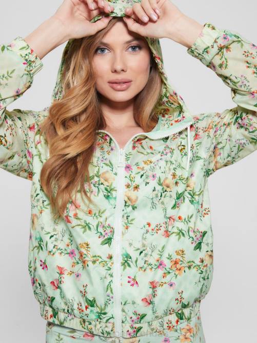 GUESS cortavientos eco davina de nailon floral mujer 0P8X1810 flor de campo acuático vestir