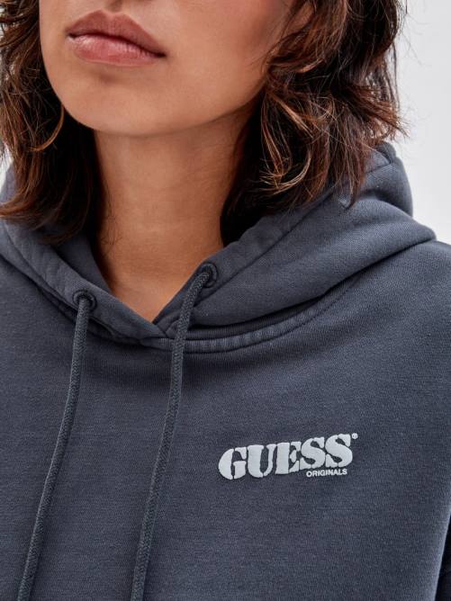 GUESS sudadera corta con capucha originals x batman mujer 0P8X1338 negro azabache multicolor vestir