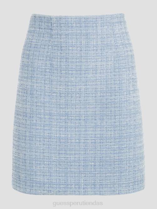GUESS falda de tweed brillante emma mujer 0P8X2348 cielo anochecer multi vestir