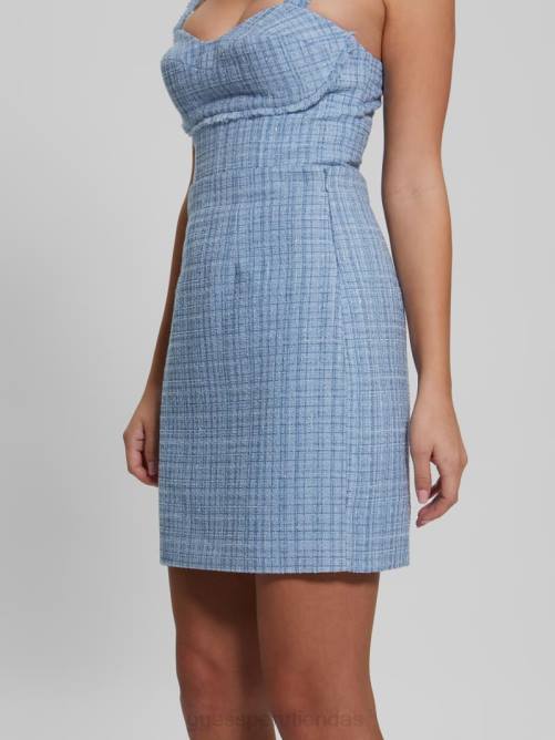 GUESS falda de tweed brillante emma mujer 0P8X2348 cielo anochecer multi vestir