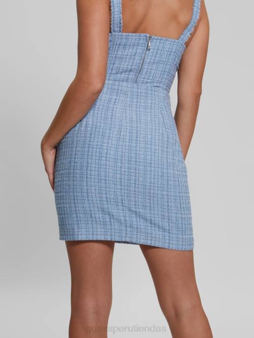 GUESS falda de tweed brillante emma mujer 0P8X2348 cielo anochecer multi vestir