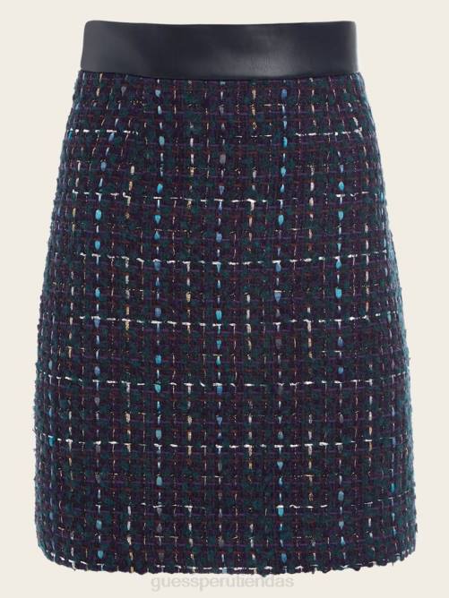GUESS falda de tweed secreta mujer 0P8X2280 satélite púrpura multi vestir