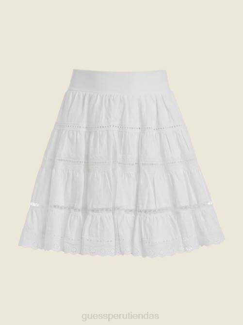 GUESS falda eco christabel mujer 0P8X2263 blanco puro vestir