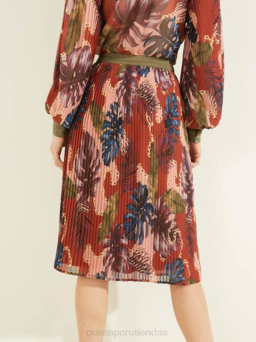 GUESS falda eco josephine mujer 0P8X2435 impresión del club tiki vestir