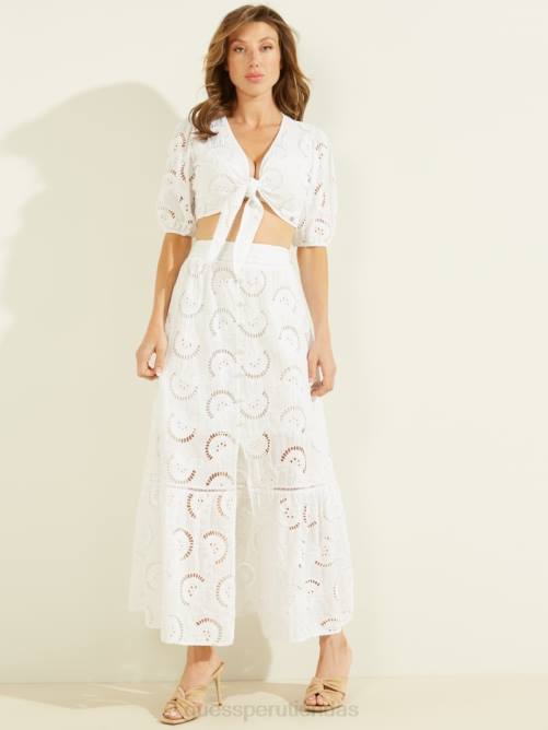 GUESS falda esmeralda mujer 0P8X2381 blanco puro vestir