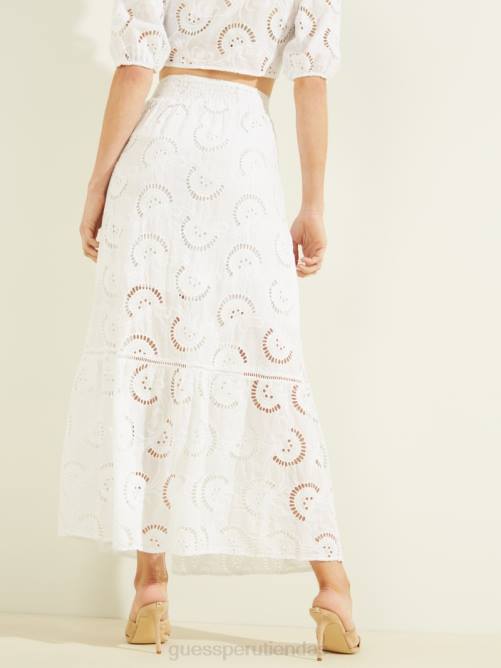 GUESS falda esmeralda mujer 0P8X2381 blanco puro vestir