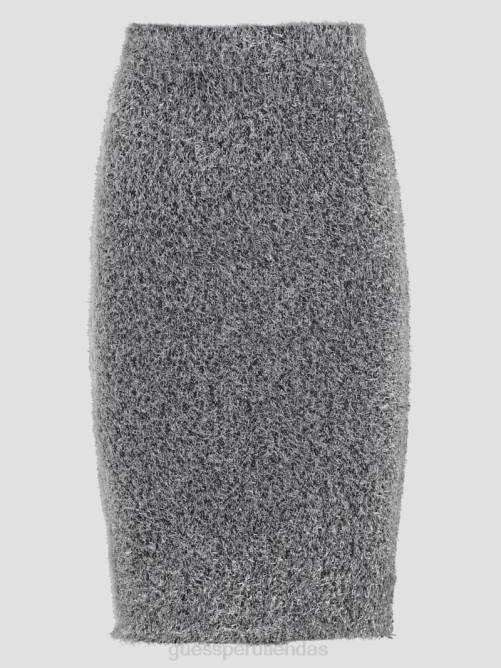 GUESS falda estilo suéter borroso tinsley mujer 0P8X2456 gris seda multicolor vestir