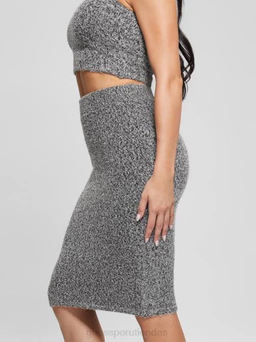 GUESS falda estilo suéter borroso tinsley mujer 0P8X2456 gris seda multicolor vestir