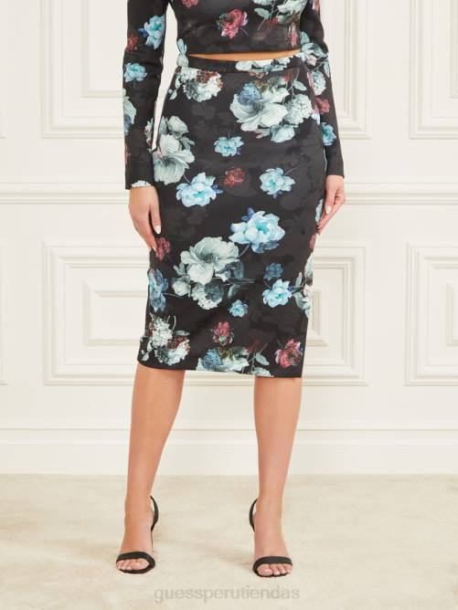 GUESS falda lápiz leonara mujer 0P8X2433 impresión de belleza salvaje vestir