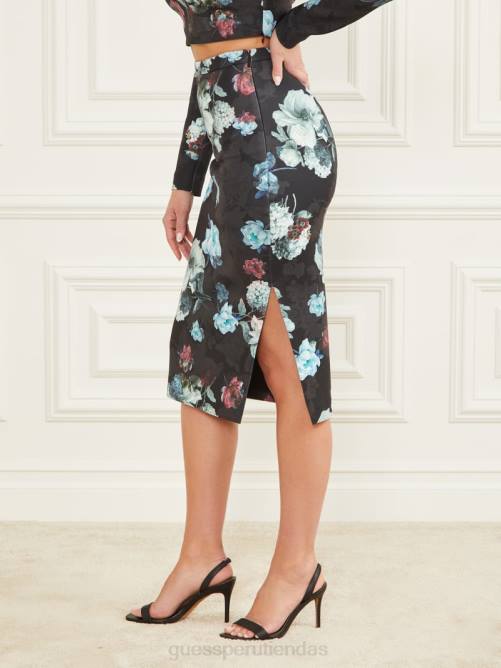 GUESS falda lápiz leonara mujer 0P8X2433 impresión de belleza salvaje vestir