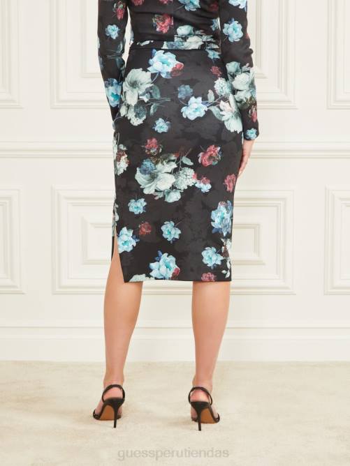 GUESS falda lápiz leonara mujer 0P8X2433 impresión de belleza salvaje vestir