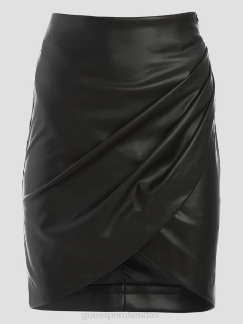 GUESS falda marianne de piel sintética mujer 0P8X2274 negro vestir